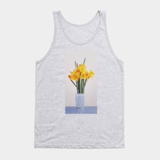 Daffodils in a Hobnail Vase Painting Tank Top